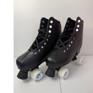 Roller Derby Roller Skates Black High Top Quad Skates Size 7-10
